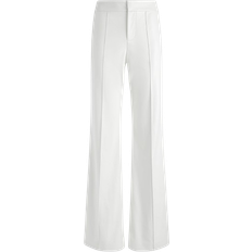 Alice + Olivia Dylan Vegan Leather Wide Leg Pant - Ecru