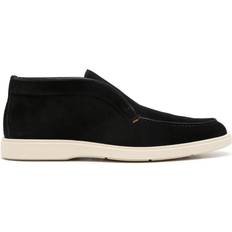 Boots Santoni slip-on suede boots men Rubber/Calf Suede/Calf Leather Black