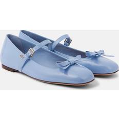 Blue Ballerinas Valentino Garavani Romance Bow patent leather ballet flats blue UK 4