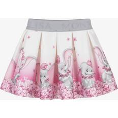 Disney Nederdele Børnetøj Monnalisa Girls Ivory & Pink Neoprene Disney Skirt