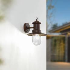 Lindby Lighting Lindby Eloretta Outdoor Lamp Rust Metal Wall light