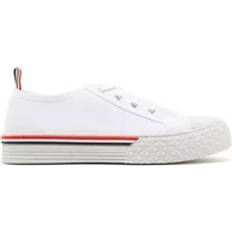 Vita Sneakers med Randig Kant - Vit