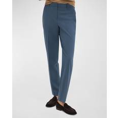 Theory Suit Trousers Theory Treeca Traceable Wool Full-Length Slim Trousers ASH BLUE