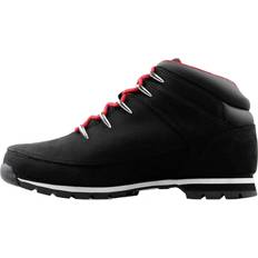 Timberland euro sprint Timberland Mens Euro Sprint Mid Hiker Nubuck Black Red Boots