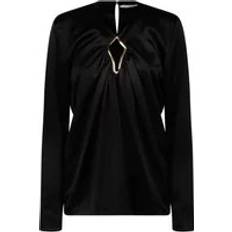 Metallic Detail Blouse Camicie Nero - Black