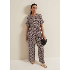 Viscose Jumpsuits & Overalls Phase Eight Petite Andra Geometric Jumpsuit, Multi