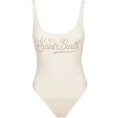 Beige Badedragter MC2 Saint Barth Lora One Piece