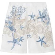 Versace Shorts Versace Casual Shorts, Male, White, Barocco Sea Print Shorts