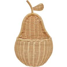 Rangements Muraux OYOY Poire Panier Mural Naturel Marron