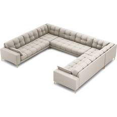 Holz - U-Sofas Ebern Designs Narra Beige Sofa 337cm