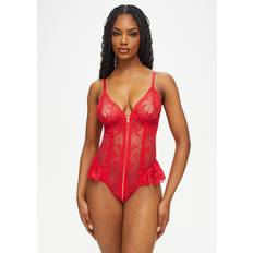 Rot Unterwäschesets Ann Summers Taylor Planet Crotchless Teddy Red