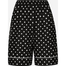 Soie Vêtements de nuit Dolce & Gabbana High Waisted Shorts Polka Dot Black