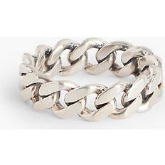 Serge Denimes Mens Silver Cuban Link Sterling-silver Ring U SILVER