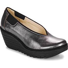 Fly London Heels & Pumps Fly London Idra Leather Women's Platform Shoes - Graphite