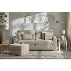 Furniture Oak Furnitureland Biscuit Fabric 3 Sofa