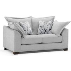 Furniture Oak Furnitureland Silver Fabric 2 Sofa