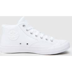 Converse Faux Leather Trainers Converse all star malden trainers in white White