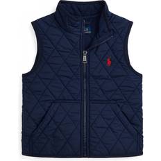 Blue Padded Vests Children's Clothing Polo Ralph Lauren Toddler and Little Boys Quilted Fleece-Lined Vest Navy