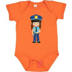 Bodysuits Inktastic Sold by: Cute Girl Police Girl Brown Hair Police Uniform Girls Baby Bodysuit