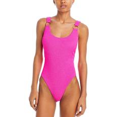 Aqua Swimsuits Aqua O-Ring Metallic Crinkle One Piece Swimsuit 100% Exclusive Pink