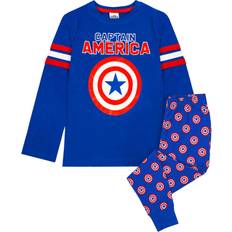 Boys Pyjamases Children's Clothing Marvel 3-4 Years Captain America Shield Logo Boy's Pyjamas Blue 3-4yrs