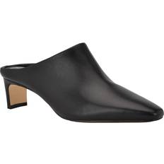 Calvin Klein Women's Rizzy Square Toe Slip-On Dress Shoes Black Leather