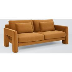 John Lewis Blocky Large 3 Caramel Sofa