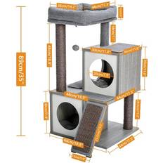 OEM Katzenbaumhaus-Konsole, Doppel-Konsole, Kratz-Sisal-Pfosten