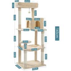 OEM Katzenbaumhaus-Konsole, Doppel-Konsole, Kratz-Sisal-Pfosten