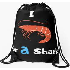 Famgem Drawstring Bag Shrimp for a shark Sport Gym Shoe Backpack