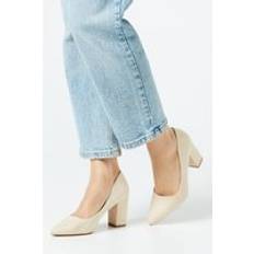 Beige - Suede Heels & Pumps Good For The Sole Womens Exmoor Comfort Mid-block Heel Pointed Court Shoes Beige