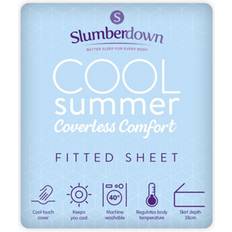 Microfiber Bed Sheets Slumberdown Cool Summer Coverless Comfort Bed Sheet Blue, White