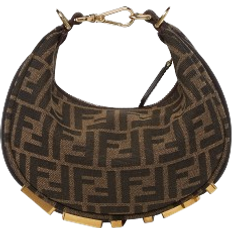 Fendi FF Jacquard Fabric Mini Bag - Brown