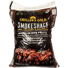 Griller's gold smokeshack bbq pellets oak hickory mesquite all natural 20lb