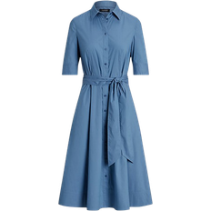 Ralph Lauren Belted Blend Shirtdress - Pale Azure