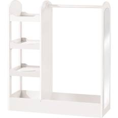 Roba Cloakroom with Clothes Rack Shelf Clothes Rail & Large Mirror