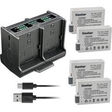 Kastar 4-Pack Battery Quadruple Charger Compatible with Canon EOS Rebel T2i EOS Rebel T3i EOS Rebel