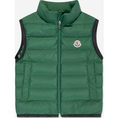 Jungen Warm gefütterte Westen Moncler Moncler Enfant Boys Green Down-Padded Contrin Puffer Gilet