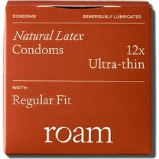 Roam Ultra Thin Condoms for Safer Sex Regular Fit 12 Pack