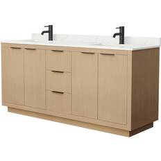 Beige Vanity Units for Double Basins Wyndham Collection Maroni (WDX15259)