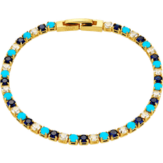 Smykker Orelia Jewellery Mixed Blue & Crystal Tennis Bracelet