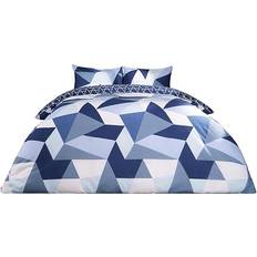 200 cm Duvet Covers Dreamscene Geometric Shapes Duvet Cover Blue (200x135cm)