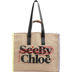 See by Chloé Totes & Shopping Bags See by Chloé Bye Bye Jute Tote Bag - Straw Beige