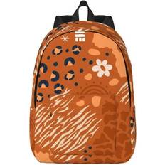 Waterproof School Bags XMXT Sold by: Co.,Ltd, Backpack for School Work Orange Animal Print Canvas Bookbag Travel Bag for Women Men M