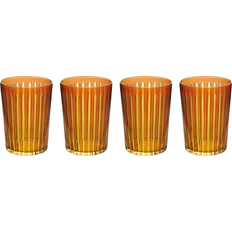 L'Objet Prism Highball Amber Drink Glass 17fl oz 4