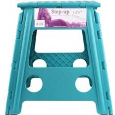 Turquoise Seating Stools QHP Hocker Step-up Turquoise Sitzhocker