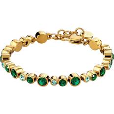 Dyrberg/Kern Dyrberg/Kern Teresia Sg Emerald Green Mix Armband Guld