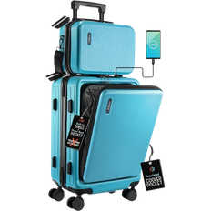 TravelArim Carry On Luggage - Set of 2 - Teal