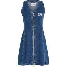 Calvin Klein Cotone Vestiti Calvin Klein Zip Through Mini Dress - Denim Medium