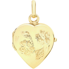 Gold Necklaces T.H.Baker Heart Daisy Locket Chain Necklace - Gold